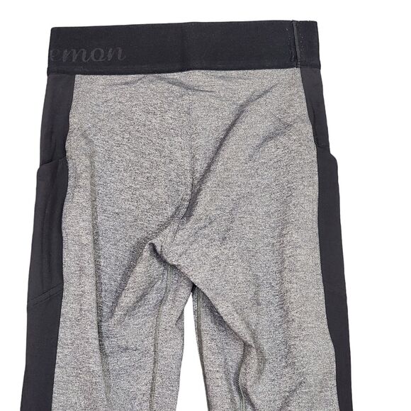 Lululemon Box It Out Tight Heathered Black Size 6 - Picture 6 of 11